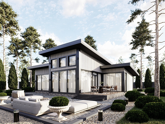 Строительство каркасного дома PODIUM 145 кв.м