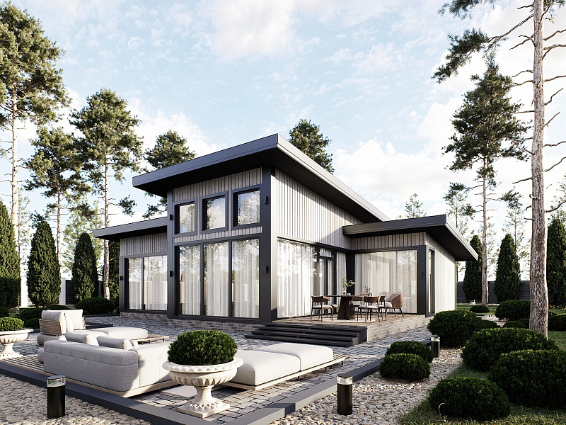 Строительство каркасного дома PODIUM 145 кв.м