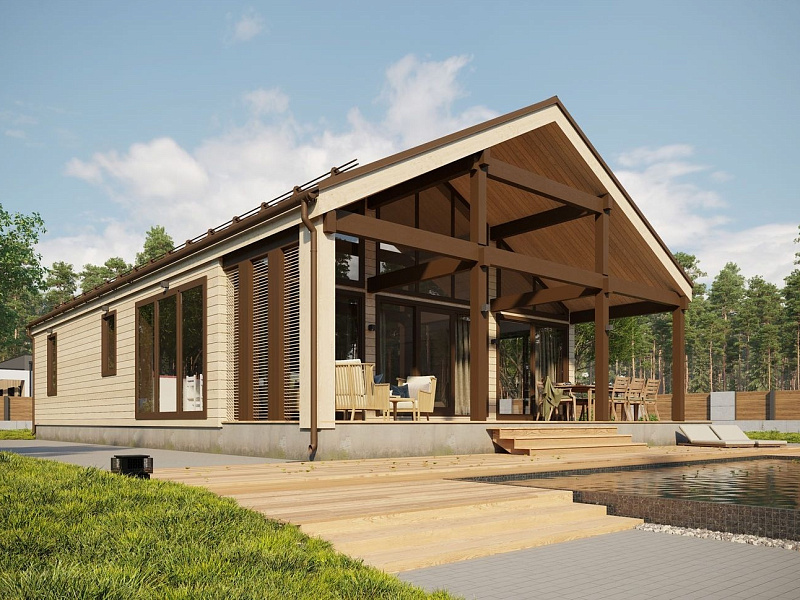 Строительство дома из бруса BARN 152 кв.м