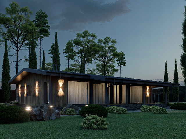 Строительство дома из бруса CANVAS 138 кв.м