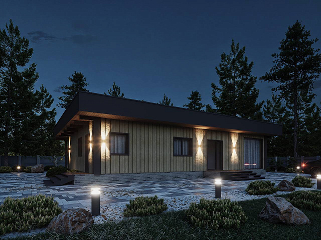 Строительство дома из бруса FLAT 138 кв.м