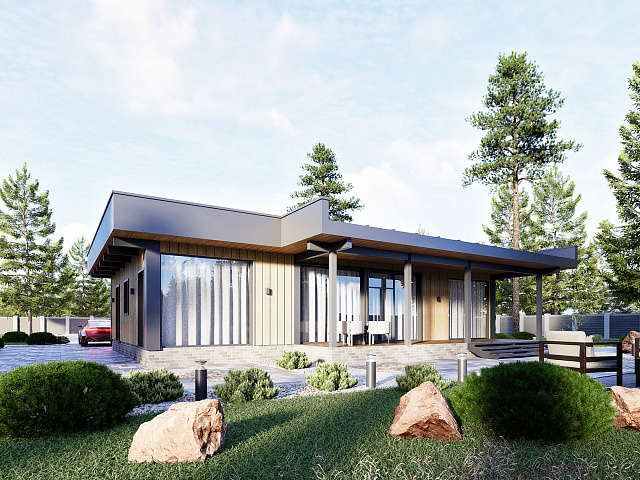 Строительство каркасного дома FLAT 138 кв.м