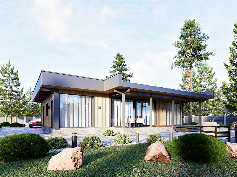 Строительство каркасного дома FLAT 138 кв.м