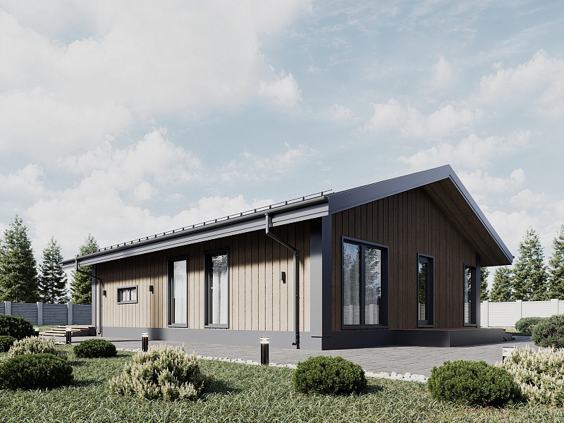 Строительство дома из бруса APEX 120 кв.м